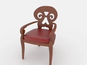 leather chair for the office 3D Model