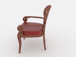 leather chair for the office 3D Model
