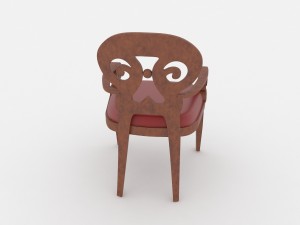 leather chair for the office 3D Model