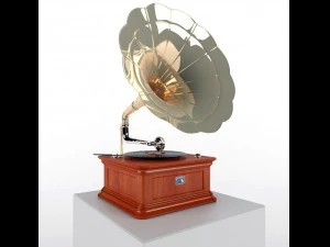 fon&oacute;grafo antigo Modelo 3D