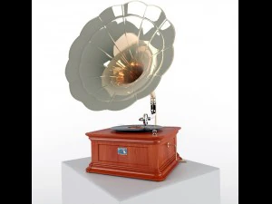 fon&oacute;grafo antigo Modelo 3D