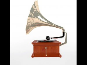 fon&oacute;grafo antigo Modelo 3D