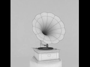 fon&oacute;grafo antigo Modelo 3D