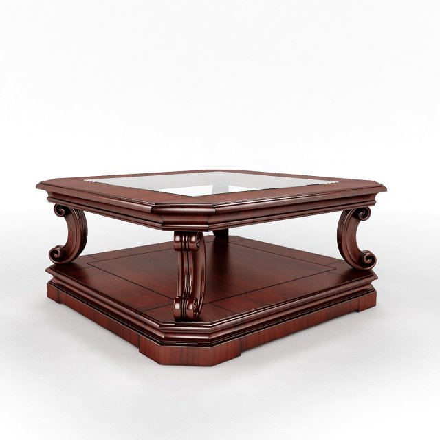 rectangular coffee table 3D Модель .c4d .max .obj .3ds .fbx .stl .blend 