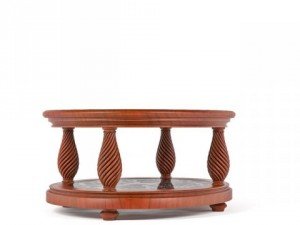 classic oval coffee table glass top Modello 3D