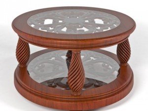 classic oval coffee table glass top Modello 3D