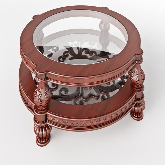 round coffee table 3D Model .c4d .max .obj .3ds .fbx .stl .blend 