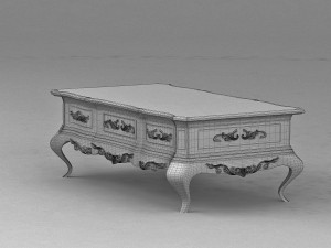 coffee table in classic style Modèle 3D