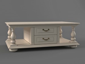 white coffee table in classic style Modelo 3D