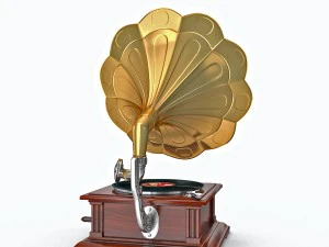 क्लासिक फ़ोनोग्राफ 3D मॉडल