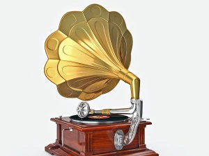 क्लासिक फ़ोनोग्राफ 3D मॉडल