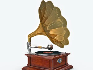 क्लासिक फ़ोनोग्राफ 3D मॉडल