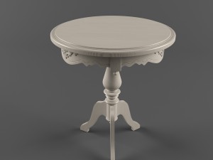 classic round coffee table in white 3D 모델