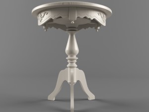 classic round coffee table in white 3D 모델