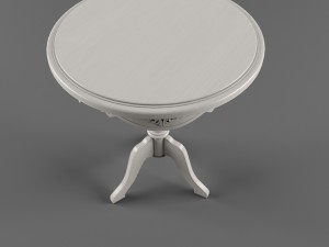 classic round coffee table in white 3D 모델