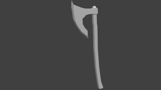 axe low poly 3D Model .c4d .max .obj .3ds .fbx .stl .blend 