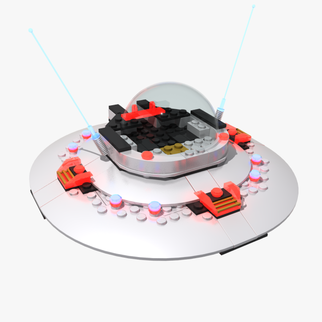lego ufo Modèle 3D .c4d .max .obj .3ds .fbx .stl .blend