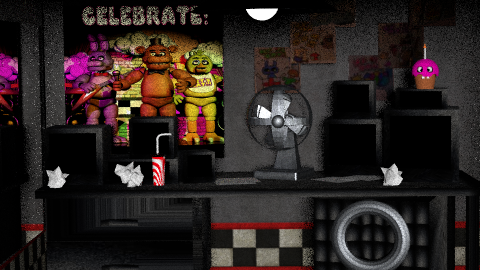 fnaf 1 office with chica