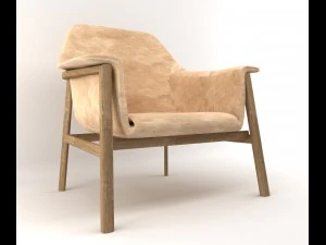 wooden armchair 3D Model