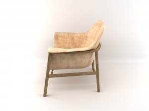 wooden armchair 3D Model