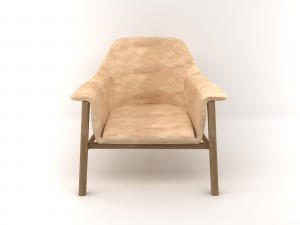 wooden armchair 3D Model