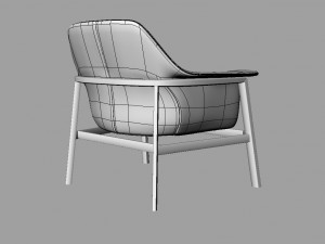 wooden armchair 3D Model