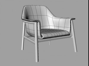 wooden armchair 3D Model