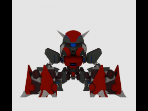 super mecha 4 - azalong 3D Model