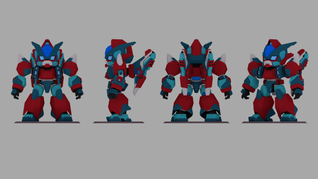 super mecha 7 - jobozt 3D Model .c4d .max .obj .3ds .fbx .stl .blend