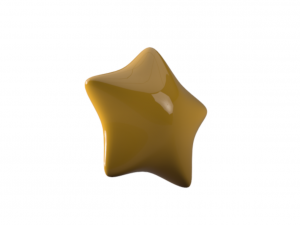 round cartoon star 3D Model