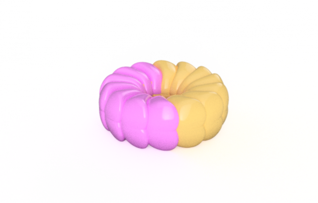 french cruller donut 3D Model .c4d .max .obj .3ds .fbx .stl .blend 