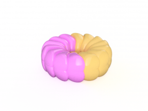 french cruller donut 3D Model