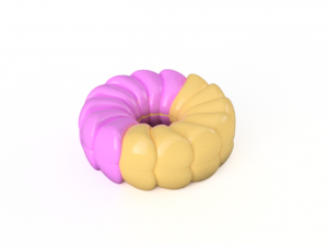 french cruller donut 3D Model
