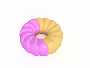 french cruller donut 3D Model