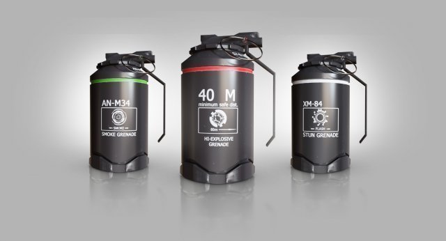 Grenades pack 3Dモデル .c4d .max .obj .3ds .fbx .stl .blend