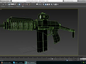 carbine assault rifle 9a-91 3D Model