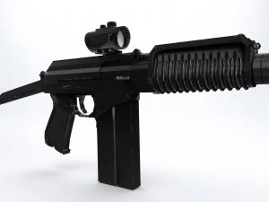 carbine assault rifle 9a-91 3D Model
