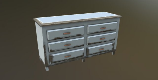 worn dresser 3Dモデル .c4d .max .obj .3ds .fbx .stl .blend 