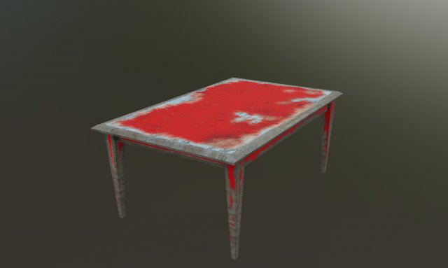 a set of old worn furniture 3D Model .c4d .max .obj .3ds .fbx .stl .blend 
