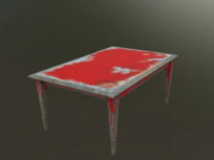 a set of old worn furniture 3D Model