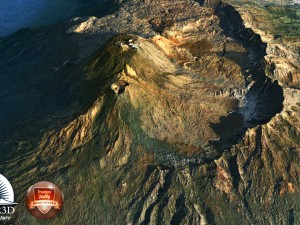 old extinct volcano 01 3D Модель