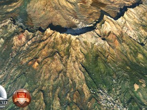 old extinct volcano 01 3D Модель