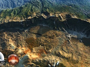 old extinct volcano 01 3D Модель
