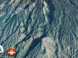 old extinct volcano 01 3D Модель