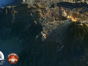 old extinct volcano 01 3D Модель