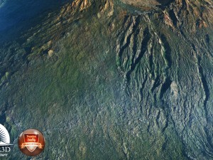 old extinct volcano 01 3D Модель