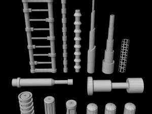 sci-fi construction kit 3D Model