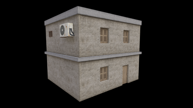 Lowpoly Old House With interior 3Dモデル .c4d .max .obj .3ds .fbx .stl .blend 