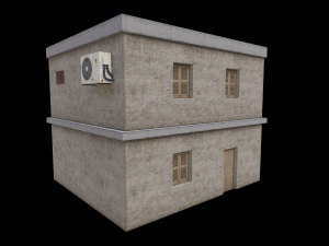 Lowpoly Old House With interior 3D 모델