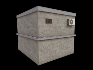 Lowpoly Old House With interior 3Dモデル